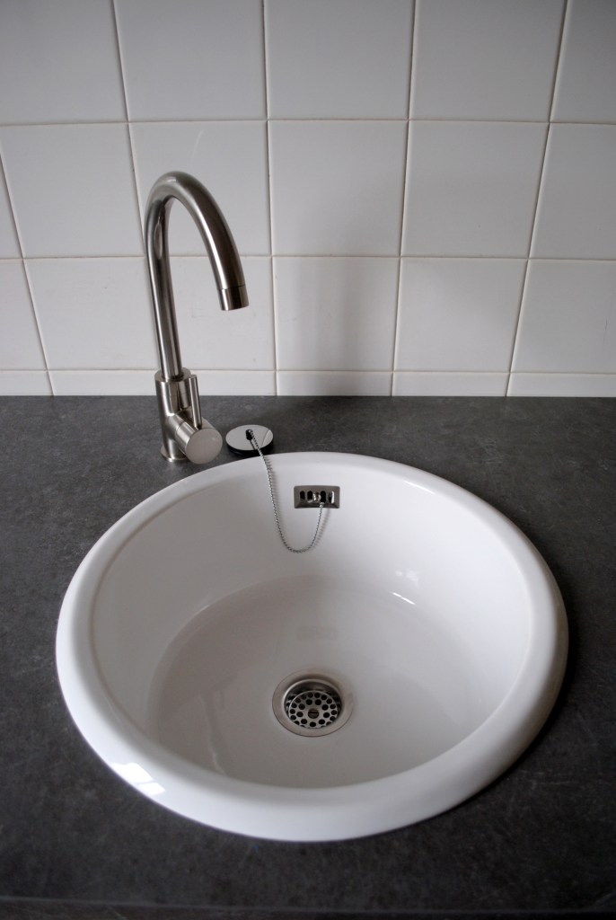 Evier Rond Grès Blanc