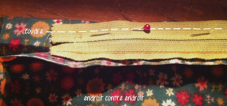 DIY trousse pose du zip