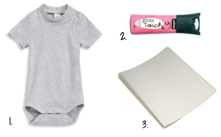 diy body bébé gris - outils