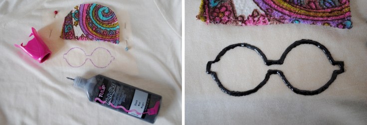 DIY T-shirt Bonnet Lunettes - etape 6