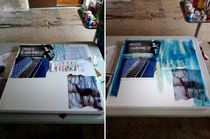 atelier peinture epicerie d'art - collage