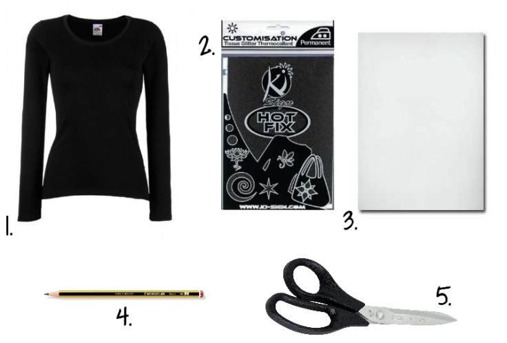 Claudinette à paillettes - fournitures