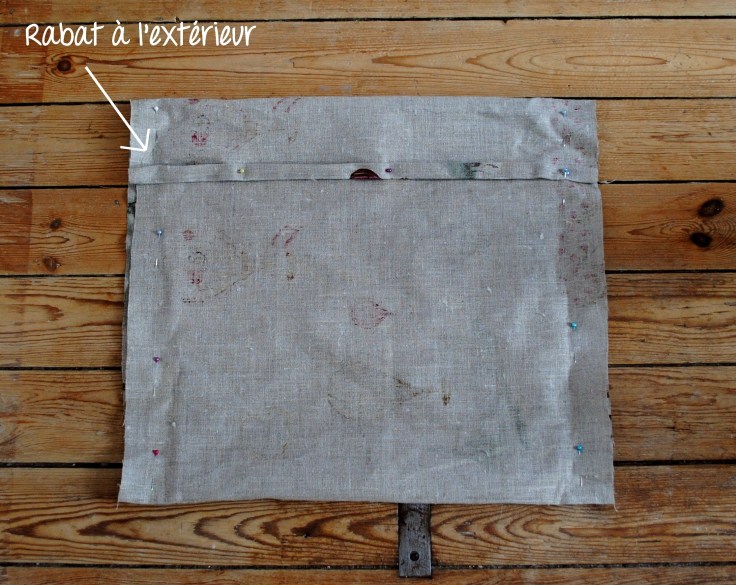 DIY Housse de coussin - épinglage
