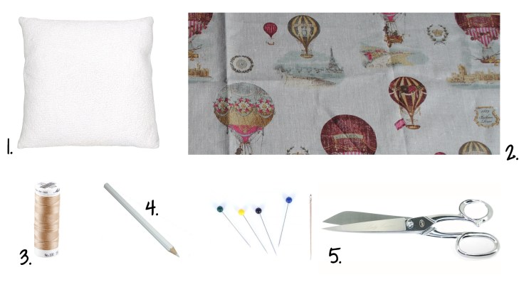 DIY Housse de coussin - fournitures