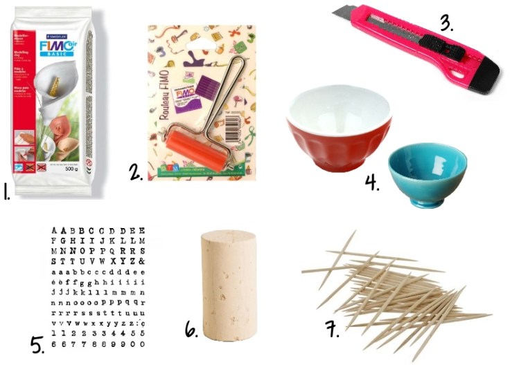 DIY Bol Personnalisé Fimo - fournitures