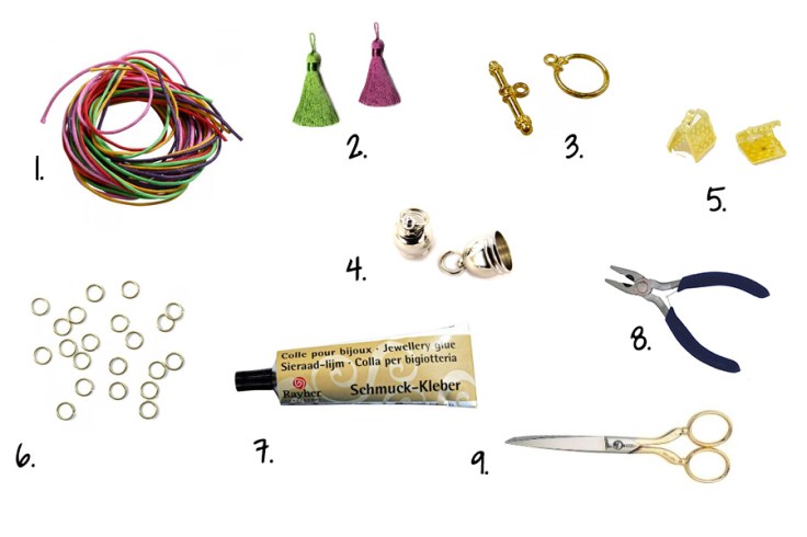 fournitures bracelet pompons