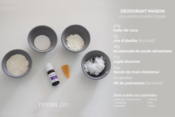 Recette deodorant fait maison liste ingrédients