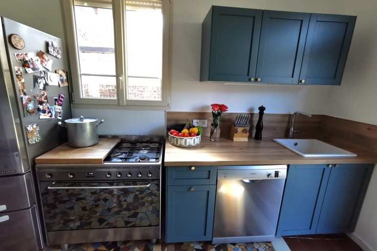 Renovation cuisine ancienne meuble ikea plum kitchen bleu paon 09