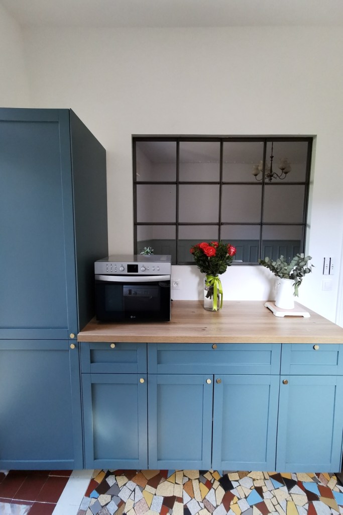Renovation cuisine ancienne meuble ikea plum kitchen bleu paon 16